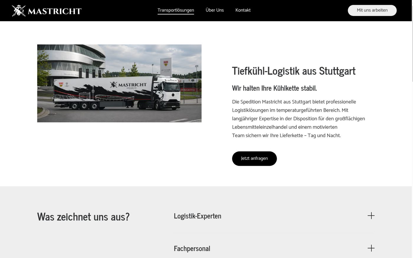 Heutige Startseite von mastricht.de
